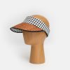 Wholesale FERRUCCIO VECCHI Gingham Band Straw Visor