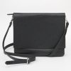 Clearance Caroline Gardner Black Pebble Leather Relaxed Hoxton Satchel