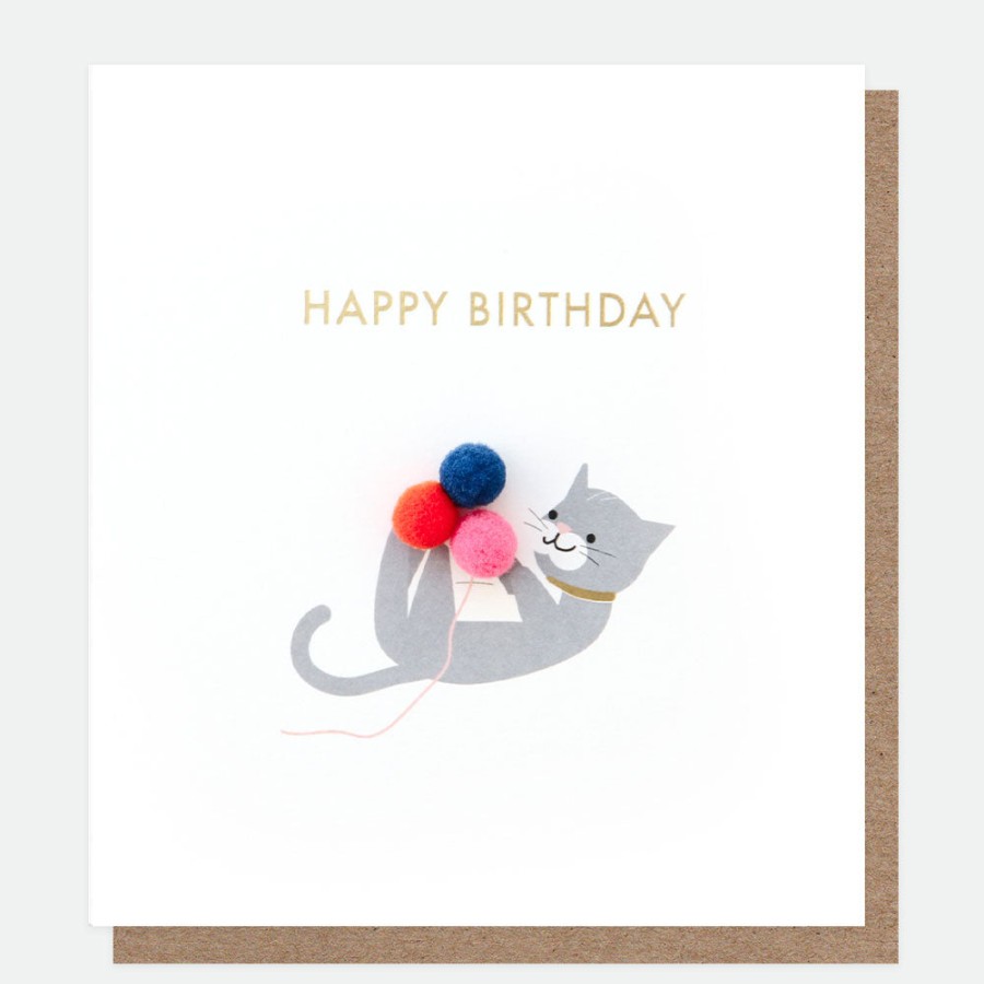 Online Caroline Gardner Mini Poms Cat Birthday Card