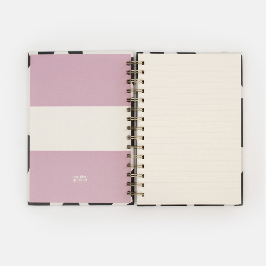 Wholesale CAROLINE GARDNER Mono Hearts Hardback A5 Spiral Notebook