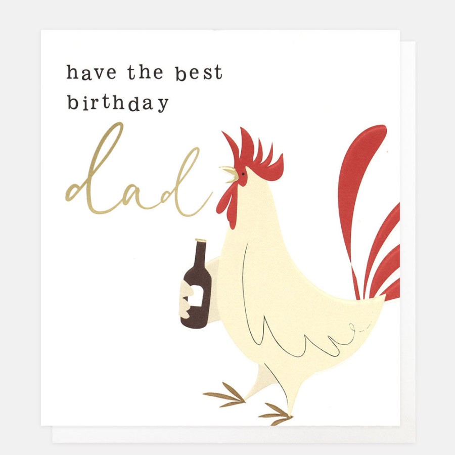 Hot Caroline Gardner Cockerel Birthday Card For Dad