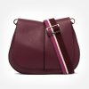 Online GIANNI Red Beet Leather Helena Saddle Bag