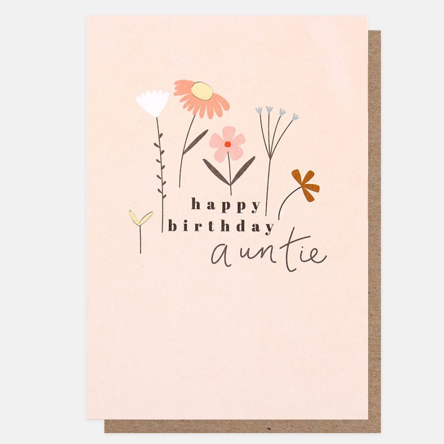 Best Caroline Gardner Fleur Happy Birthday Card For Auntie