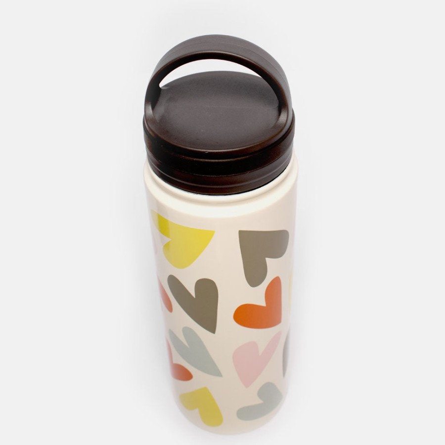 Clearance CAROLINE GARDNER Multi Hearts Metal Water Bottle