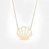 New TITLEE Golden Shell 24K Gold Gilded Necklace