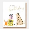 Hot CAROLINE GARDNER Spotty Dog With Presents Birthday Card