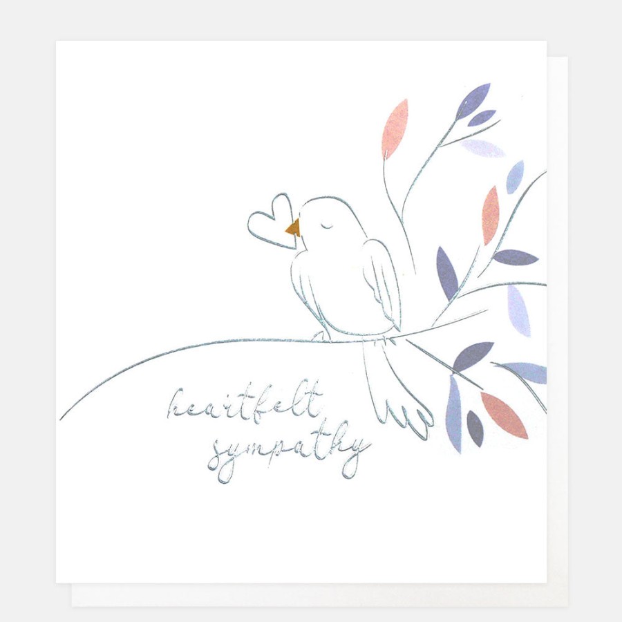 New CAROLINE GARDNER Heartfelt Bird Sympathy Card