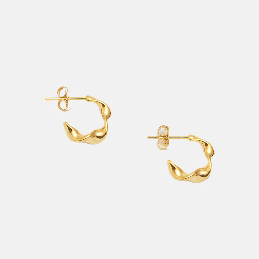 Online ESTELLA BARTLETT Gold Plated Twist Hoop Earrings