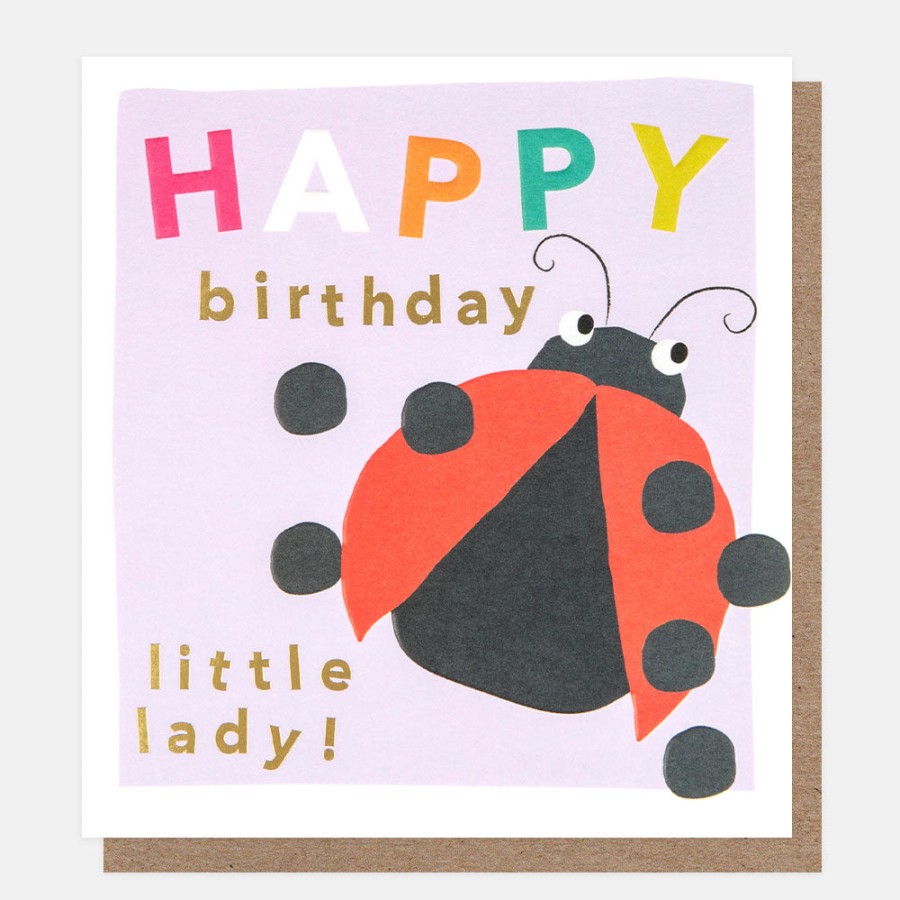 Online CAROLINE GARDNER Happy Birthday Little Lady Ladybird Birthday Card