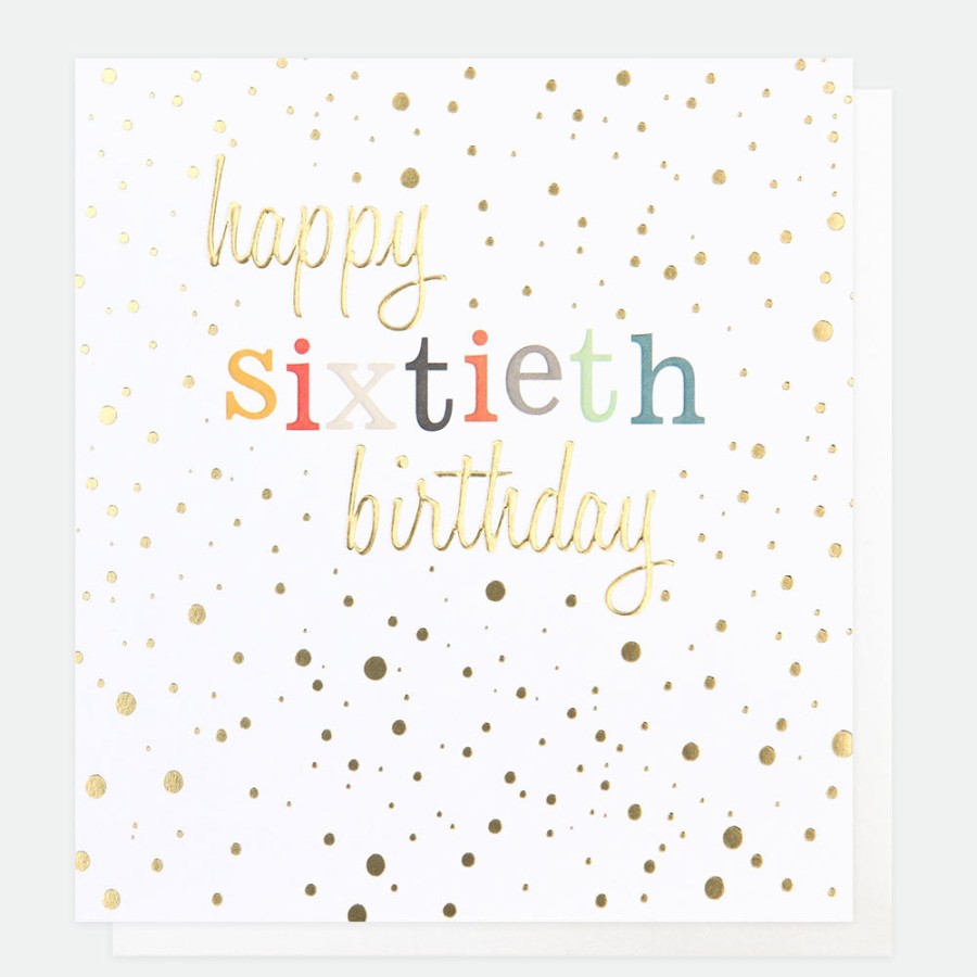 Best Caroline Gardner Gold Confetti 60Th Birthday Card