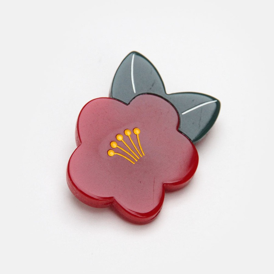 Hot PARKSIDE Red Flower Brooch