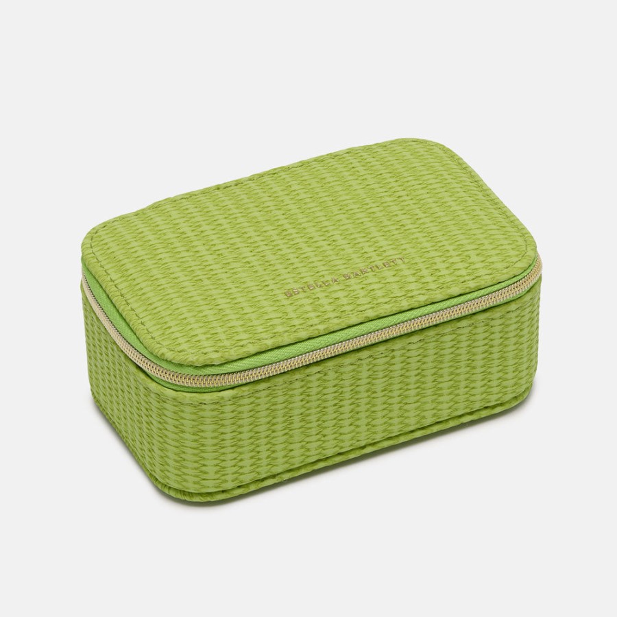 Wholesale ESTELLA BARTLETT Green Rattan Mini Jewellery Box