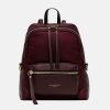 Hot GIANNI Burgundy Nylon/Leather Rucksack / Shoulder Bag