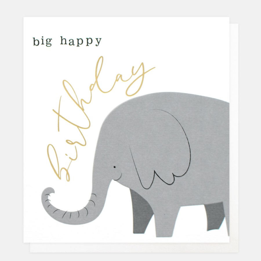 Clearance CAROLINE GARDNER Elephant Birthday Card