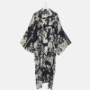 Wholesale ONE HUNDRED STARS Rosebush Black Long Kimono