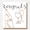 Hot CAROLINE GARDNER Champagne & Glasses Congratulations Card