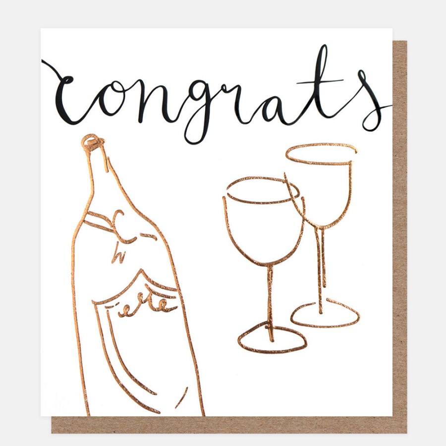 Hot CAROLINE GARDNER Champagne & Glasses Congratulations Card