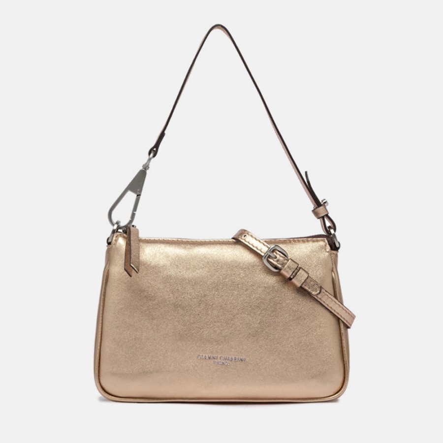 Online GIANNI Gold Leather Brooke Bag