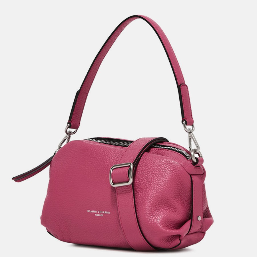 Best GIANNI Bright Pink Leather Becka Crossbody Bag