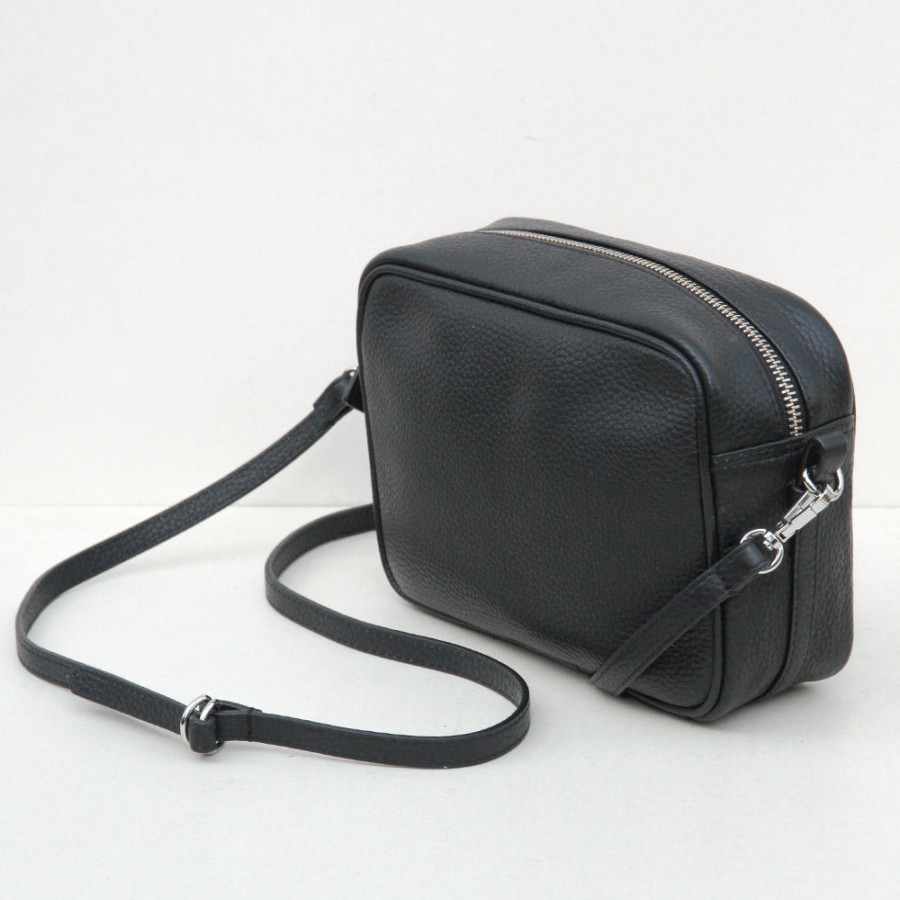 Hot Caroline Gardner Black Leather Camera Bag