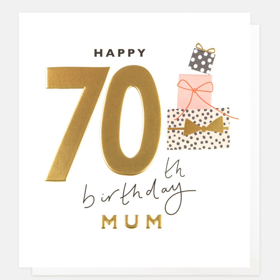 Clearance CAROLINE GARDNER Stack Of Presents 70Th Birthday Card For Mum