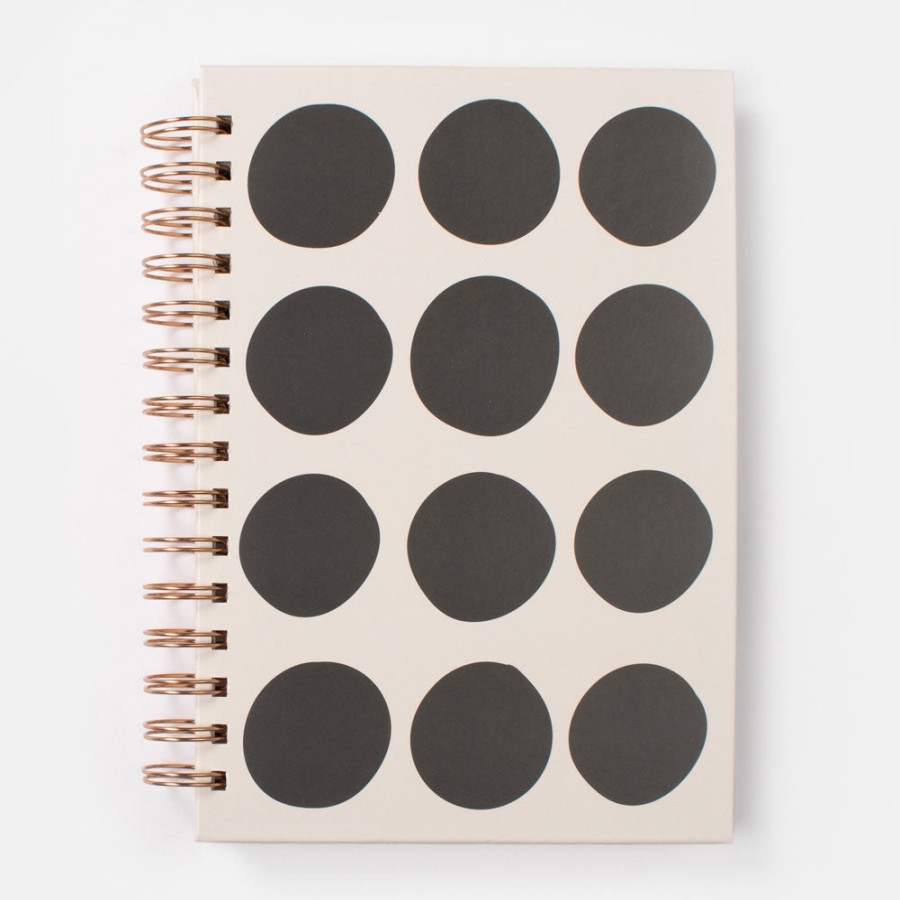 Wholesale CAROLINE GARDNER Mono Big Spot A5 Spiral Hardback Notebook