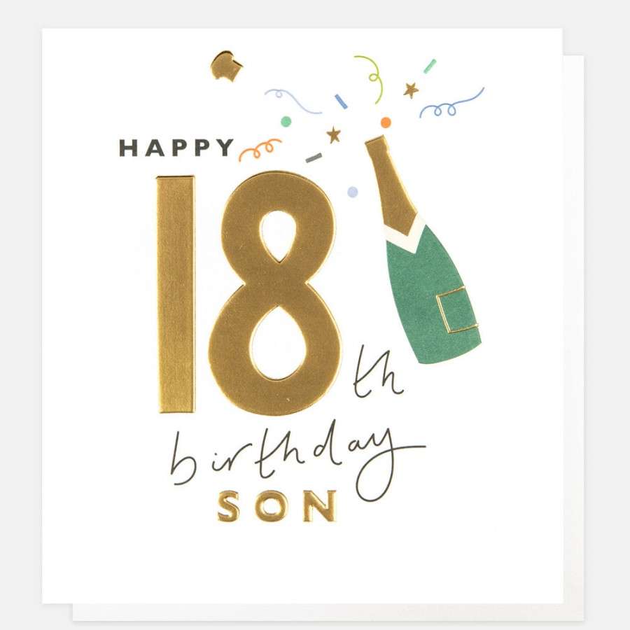 Hot CAROLINE GARDNER Champagne 18Th Birthday Card For Son