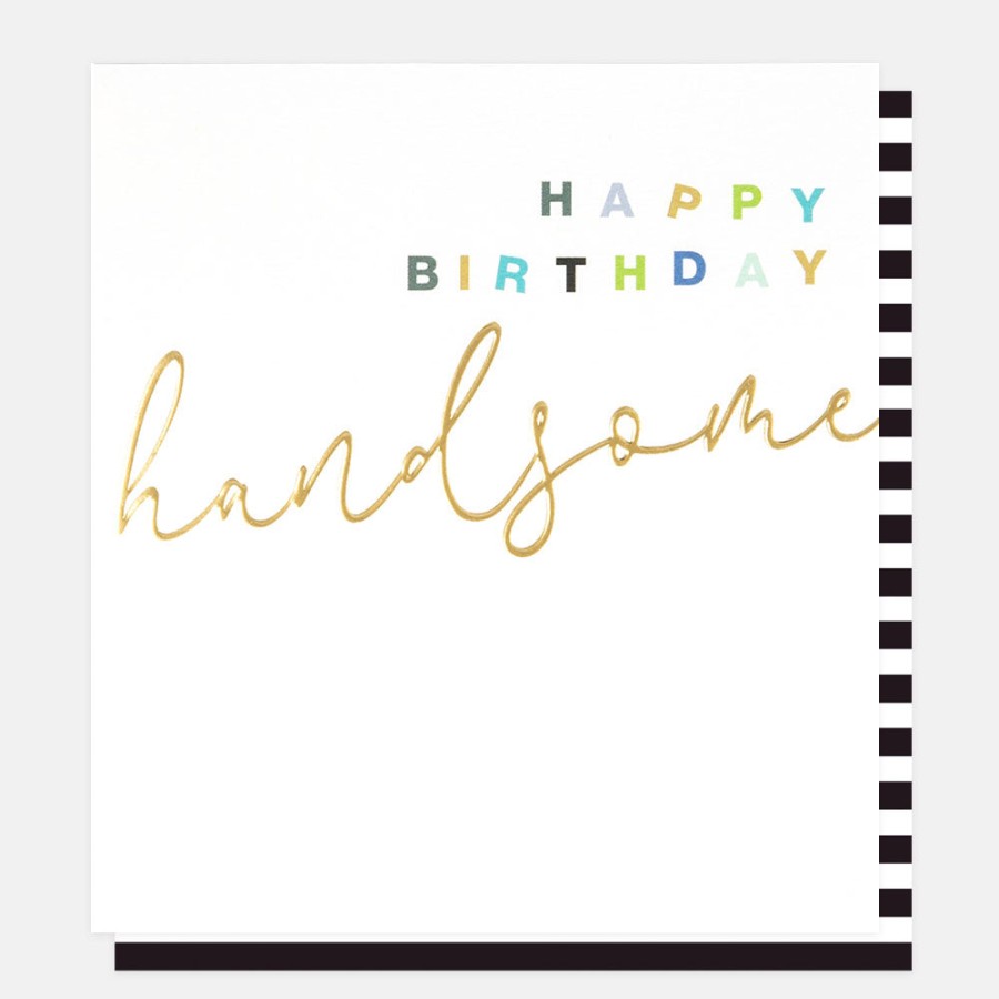 Best CAROLINE GARDNER Gold Calligraphy Handsome Birthday Card