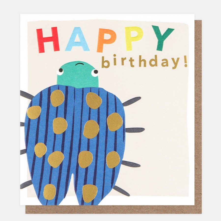 Clearance CAROLINE GARDNER Happy Birthday Beetle Birthday Card