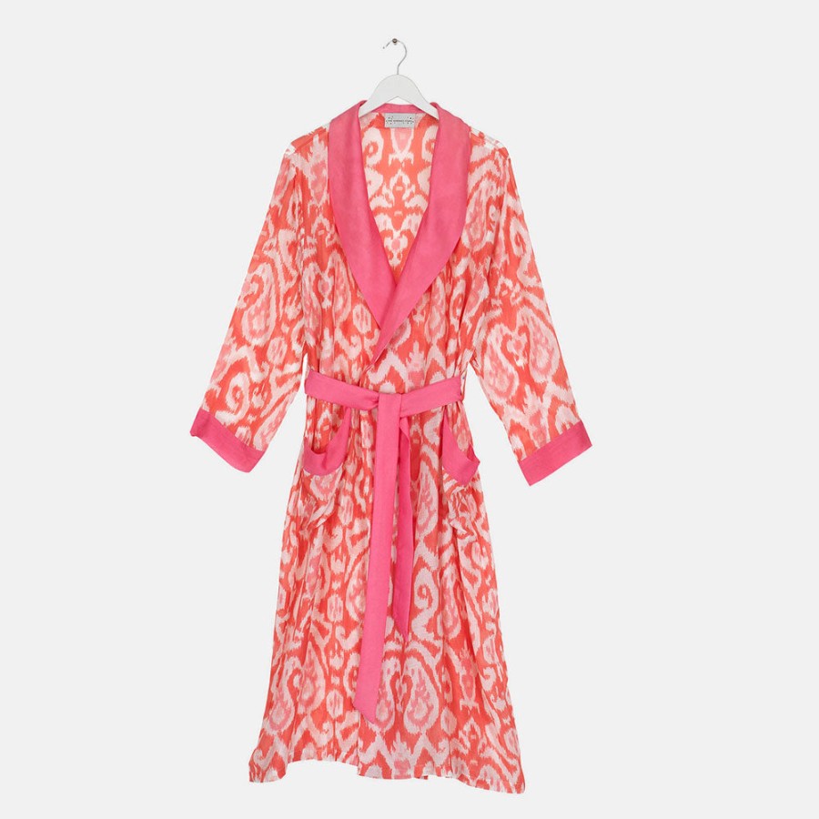 Wholesale ONE HUNDRED STARS Pink Ikat Dressing Gown