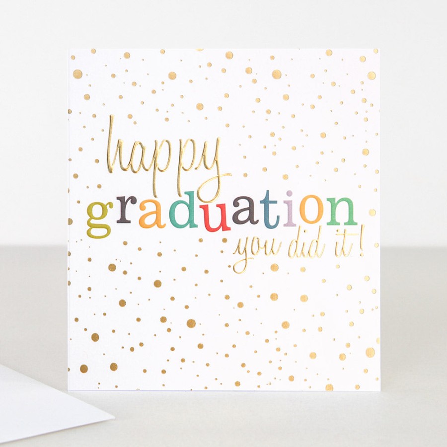 Hot Caroline Gardner Gold Confetti Graduation Card