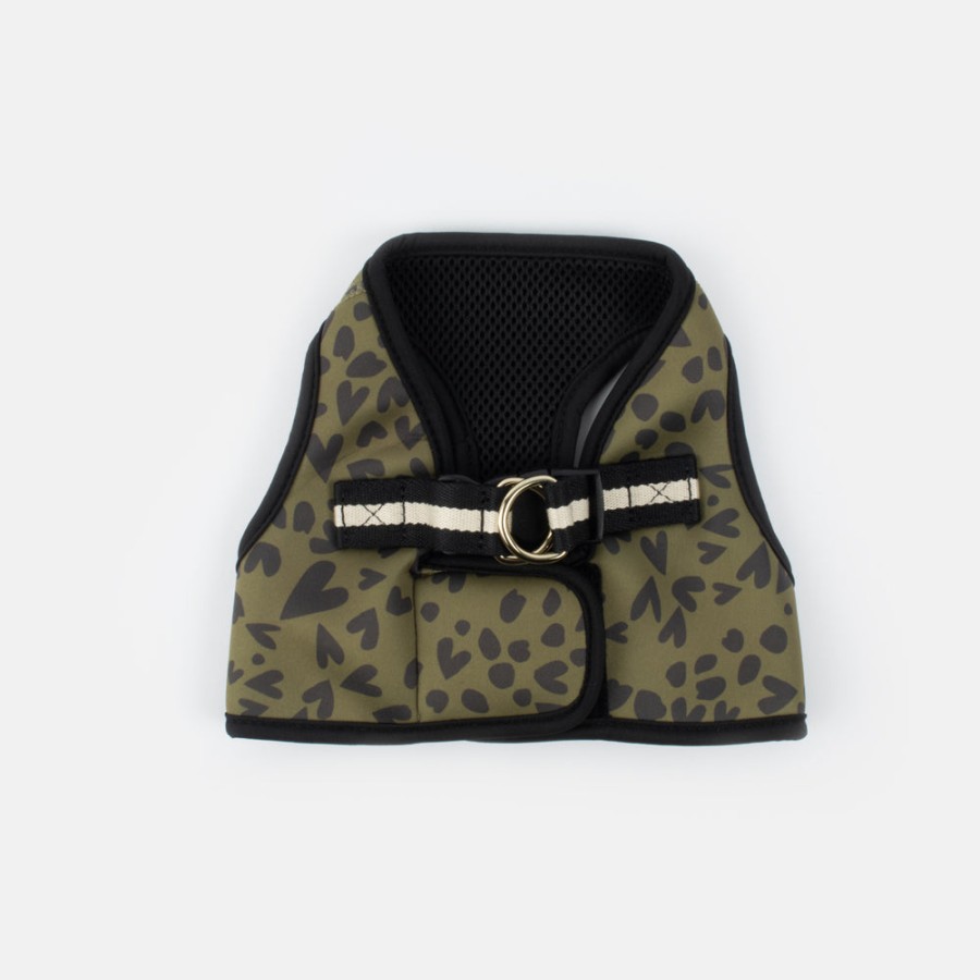 Best CAROLINE GARDNER Khaki/Black Heart Dog Harness