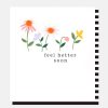 New CAROLINE GARDNER Pom Pom Flowers Get Well Soon Card