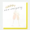 Hot Caroline Gardner Clinking Flutes Anniversary Card