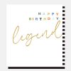 Hot CAROLINE GARDNER Gold Calligraphy Legend Birthday Card