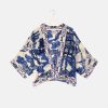 Online ONE HUNDRED STARS Blue Giant Willows Short Kimono