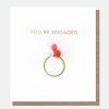 New Caroline Gardner Mini Poms Ring Engagement Card