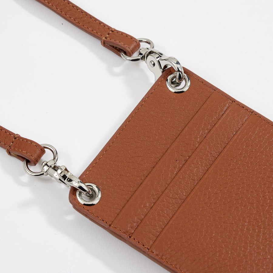 Online Caroline Gardner Tan Leather Phone Pouch