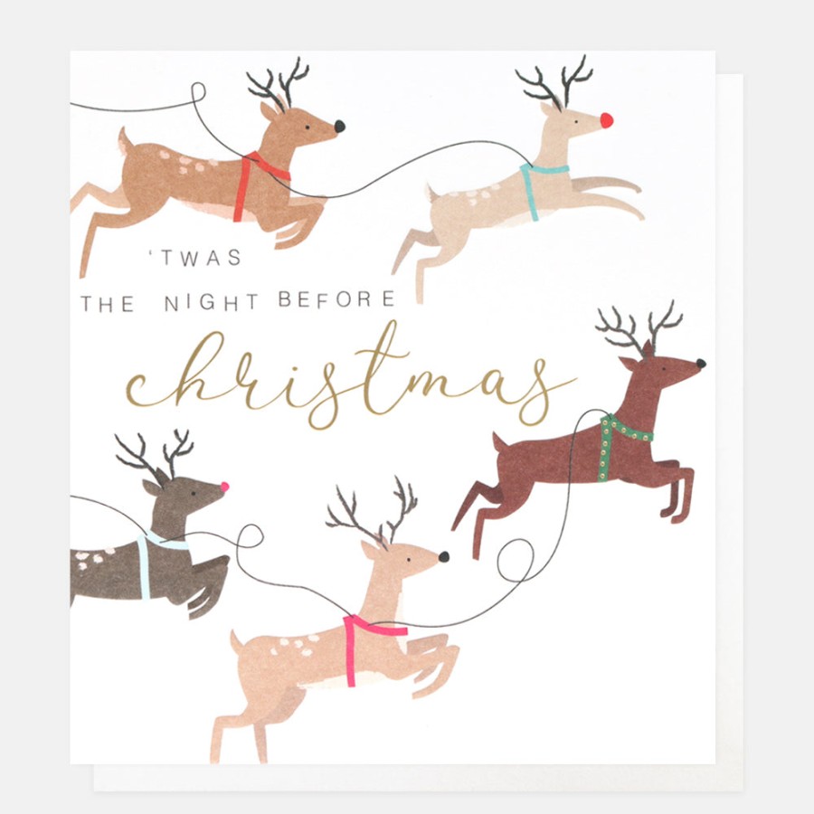 Best CAROLINE GARDNER Reindeer Charity Christmas Card Pack Of 8