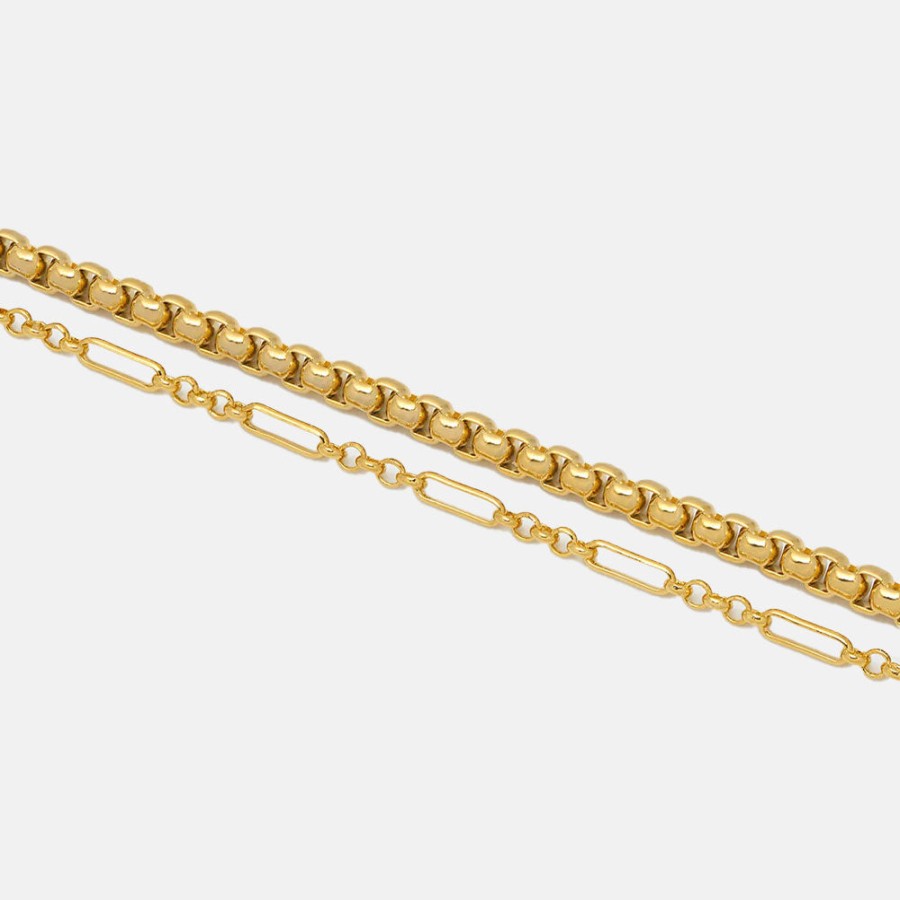 Best ESTELLA BARTLETT Gold Plated Layered Chain Bracelet