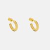 New ESTELLA BARTLETT Gold Plated Mini Edge Hoop Earrings