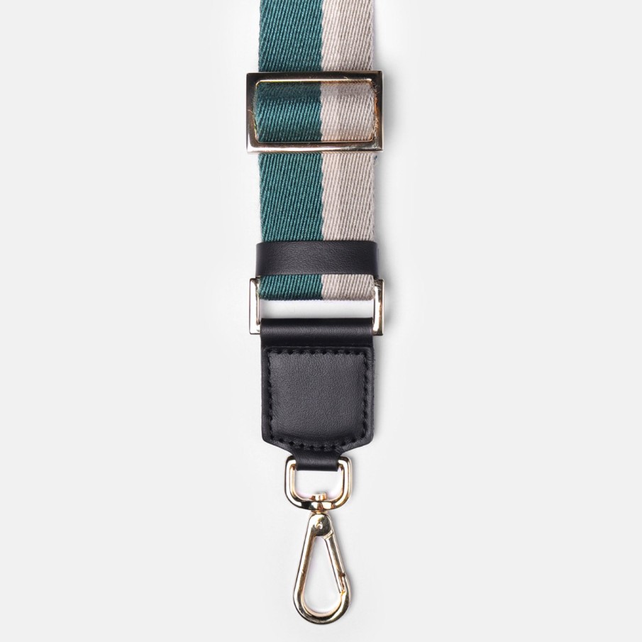 Clearance GIANNI Cactus Green Stripe Webbing Handbag Strap