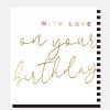 Online CAROLINE GARDNER Gold Calligraphy With Love Birthday Card