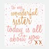 Best Caroline Gardner Neon Birthday Card For Sister