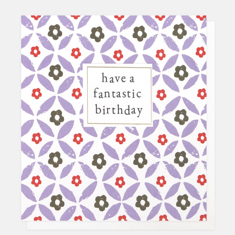 New CAROLINE GARDNER Wallpaper Stamp Birthday Card