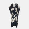 Hot ONE HUNDRED STARS Black Stork Maxi Kaftan