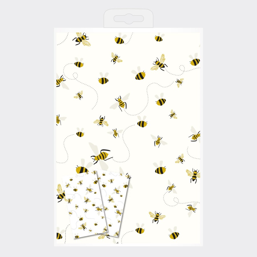 Clearance Caroline Gardner Bees Wrapping Paper And Tags Set Of 2