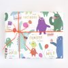 New Caroline Gardner Monsters Wrapping Paper