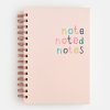 Clearance Caroline Gardner Pink Notes A5 Spiral Hardback Notebook