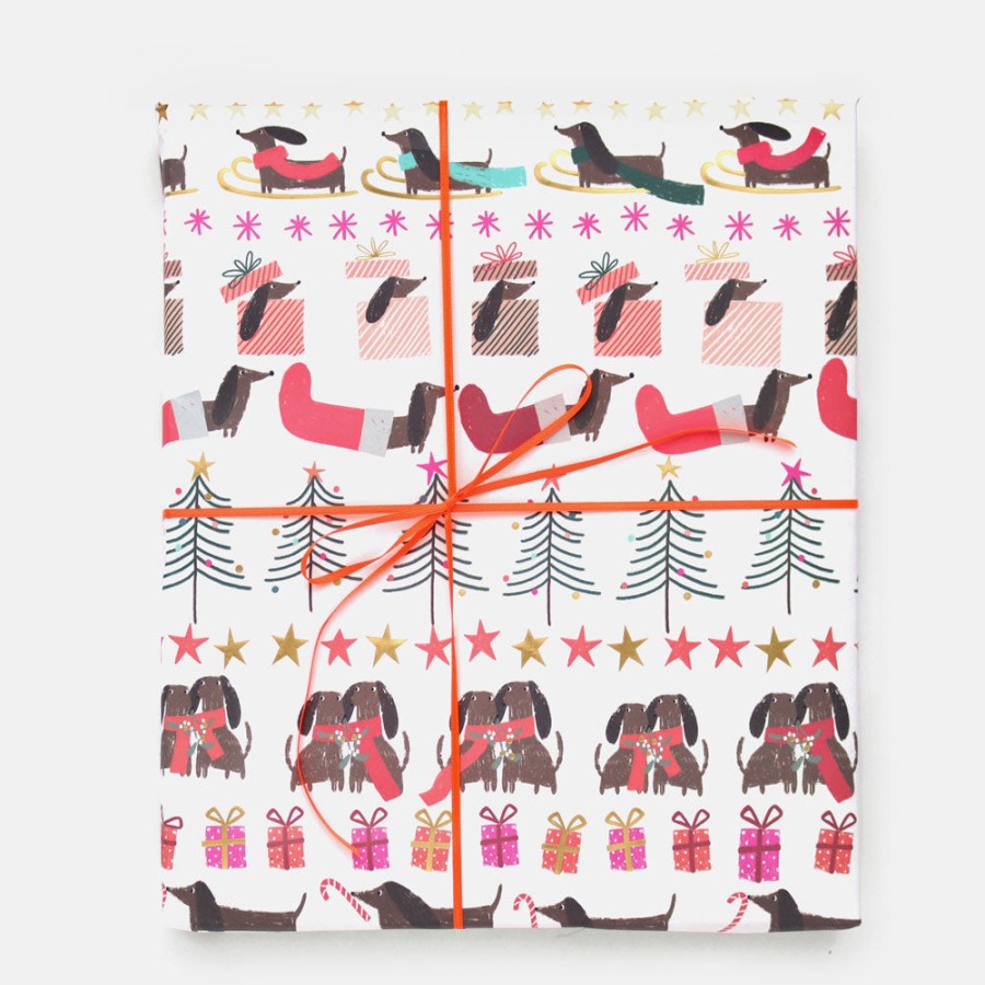 Online CAROLINE GARDNER Sausage Dogs Christmas Wrapping Paper